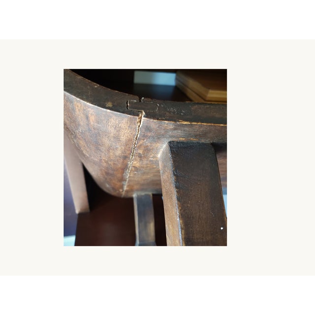 Brown Antique Chinese Elm Kang Table | Low Rustic Asian Altar Table For Sale - Image 8 of 8