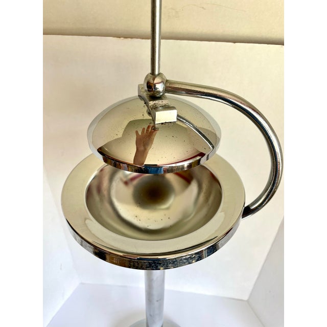 Mid 20th Century Mid-Century Sculptural Chrome Pedestal Floor Ashtray For Sale - Image 5 of 11