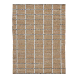 Rug & Kilim’s Scandinavian Outdoor Rug in Brown, White & Black Pattern - 12'x18' For Sale