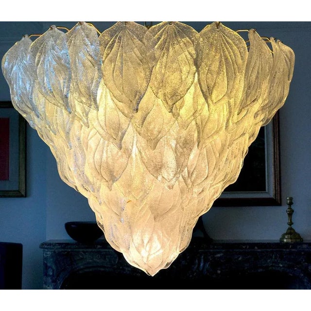 Italian Murano Glass Polar Chandeliers, 1970s, Set of 2 For Sale - Image 14 of 18