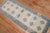 Mid 20th Century Vintage Blue Tan Small Turkish Runner - 2'2" x 6' For Sale - Image 5 of 7