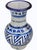 Mid 20th Century Mid 20th Century Handcrafted Moroccan Ceramic Vase W/ Banded Motifs in Blue Hues For Sale - Image 5 of 9