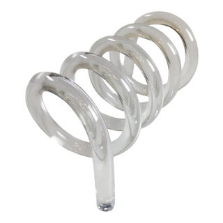 Dorothy Thorpe Lucite Spiral Letter Holder For Sale