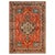 Mid 20th Century 1940s Small Mid Century Red Rust Medallion Tabriz Handknotted Silk Carpet Rug For Sale - Image 5 of 5