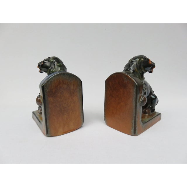 1920s Art Deco Ceramic Lion Bookends from Carstens Georgenthal, 1920s, Set of 2 For Sale - Image 5 of 13