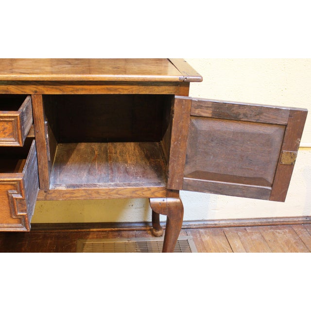 Circa 1860-80 English Queen Anne Style Oak Dresser For Sale - Image 10 of 16