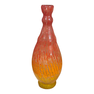 French Schneider Art Glass Vase, Signed, Circa 1920