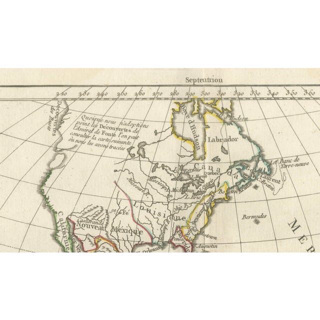 Map of the Americas by Robert De Vaugondy, 1757 For Sale - Image 6 of 11