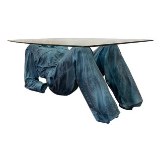 Blue Jeans Pop Art Coffee Table, 1980s For Sale
