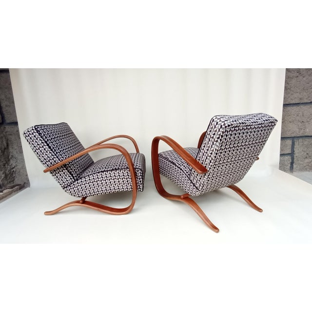 H-269 Lounge Chairs by Jindrich Halabala for Up Zavody, 1930s, Set of 2 For Sale - Image 4 of 15