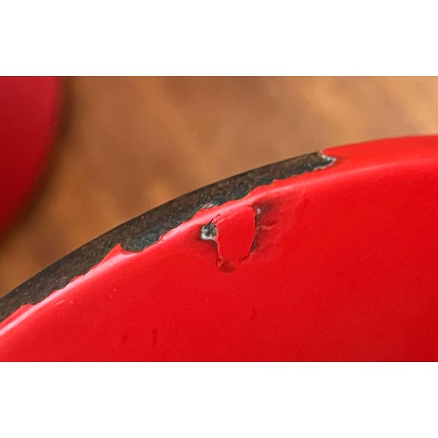 Mid-Century Modern Red Enamel Cast Iron Pot with Teak Handle by Timo Sarpaneva for Rosenlew of Finland, 1960s For Sale - Image 11 of 18