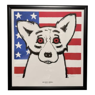 Rodrique 9/11 Blue Dog Print - God Bless America For Sale