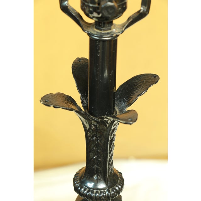 1970s Hollywood Regency e.f. Industries Wrought Iron and Glass Floor Lamp/Side Table For Sale In Los Angeles - Image 6 of 13
