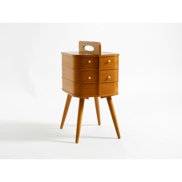 Mid-Century Modern Teak Sewing Box with Hinged Compartments, 1950s For Sale - Image 4 of 18