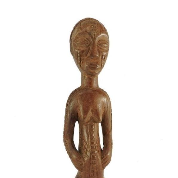 Early 20th Century Early 20th Century Tabwa Female Miniature Figure For Sale - Image 5 of 5