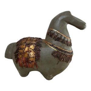 Vintage Argentine Arte Pampa Handmade Wooden Horse Figurine