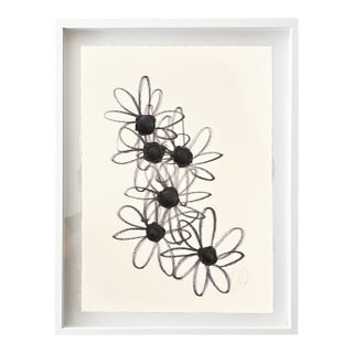 Minimalist Black & White Botanical Abstract, Framed by Jake Poser For Sale