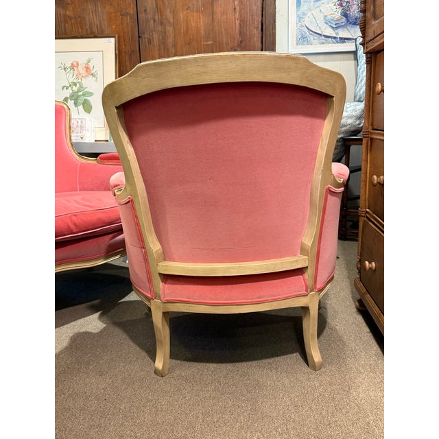 French Provincial Late 19th Century A Pair, French Provincial Bergere Chairs For Sale - Image 3 of 9