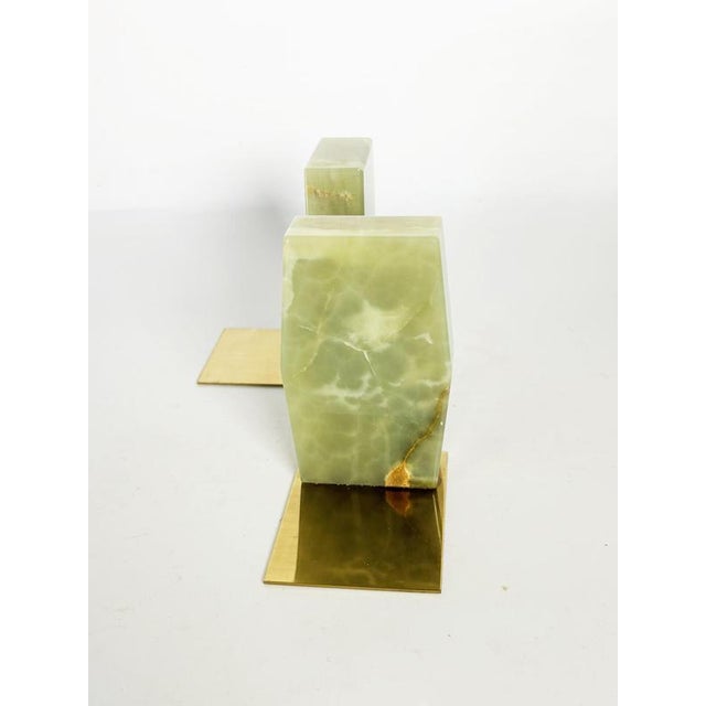 Onyx and Brass Bookends, France, 20th Century, Set of 2 For Sale - Image 9 of 10