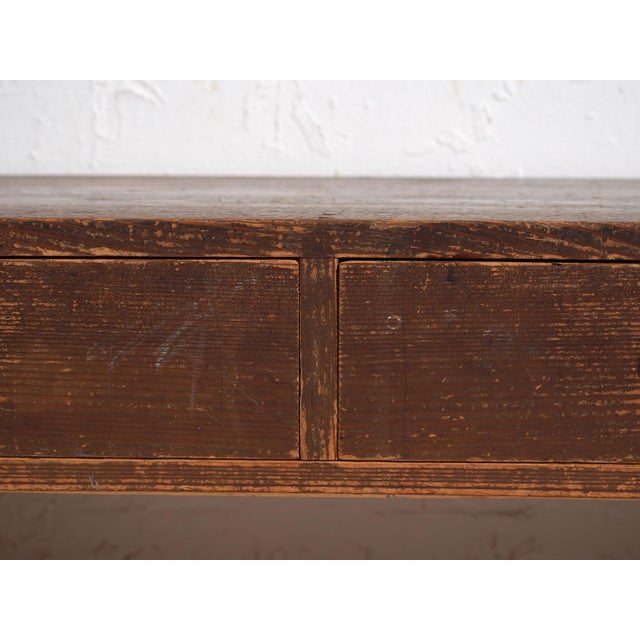 Vintage Showa Cedar Side Table, Japan, 1920s For Sale - Image 10 of 13