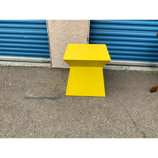 Modern End Table Canary Yellow For Sale In San Diego - Image 6 of 6