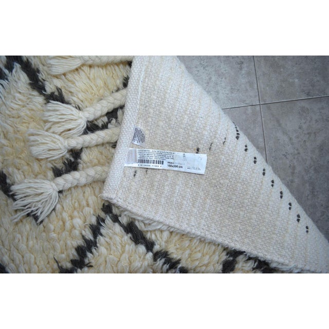 HandMade Rug Geometric Pattern Zara Home Shaggy Rug 4′11″ × 6′11