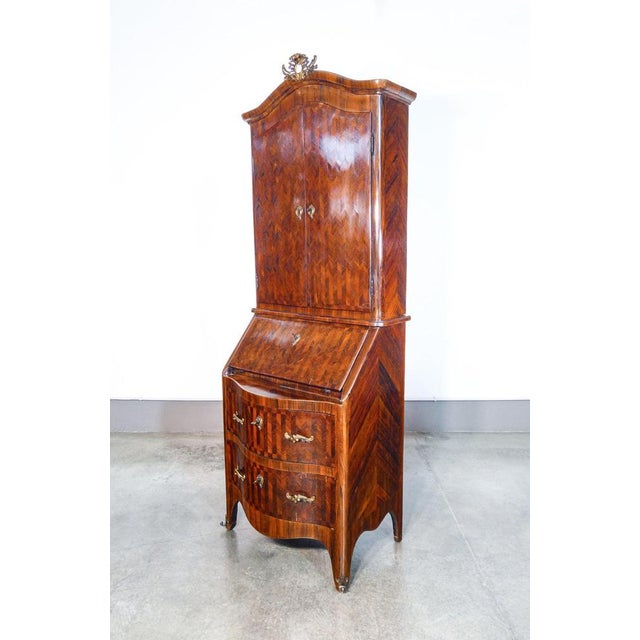 Louis XV Geometric Secretary Cabinet, 1700s For Sale - Image 14 of 14