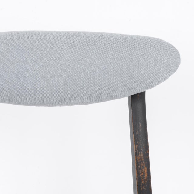 1970s Polish Wood Black Patinated Chair with Upholstered Seat and Back For Sale In Greensboro - Image 6 of 18