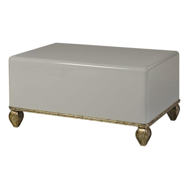 Tara Shaw for Century Furniture Loire Cocktail Table - Lacquered Grey For Sale