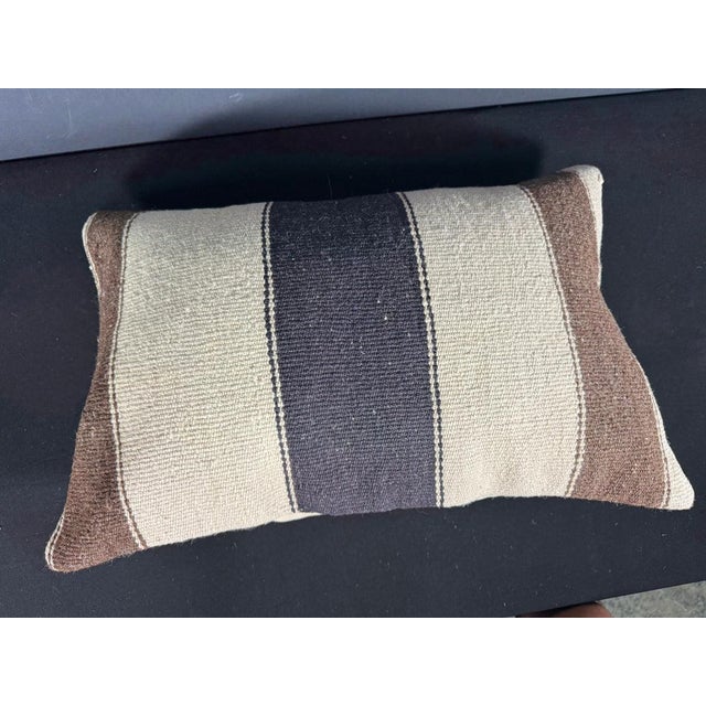 Turkish Hemp Pillow Cushion Natural Beige Black Pillow Cushion Cover 16" x 24" #30143 Enhance your home decor with our...