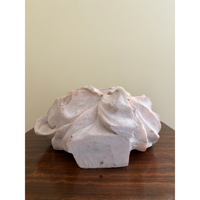 Antique French Marble Female Bust Fragment With Draped Neoclassical Form For Sale - Image 12 of 12