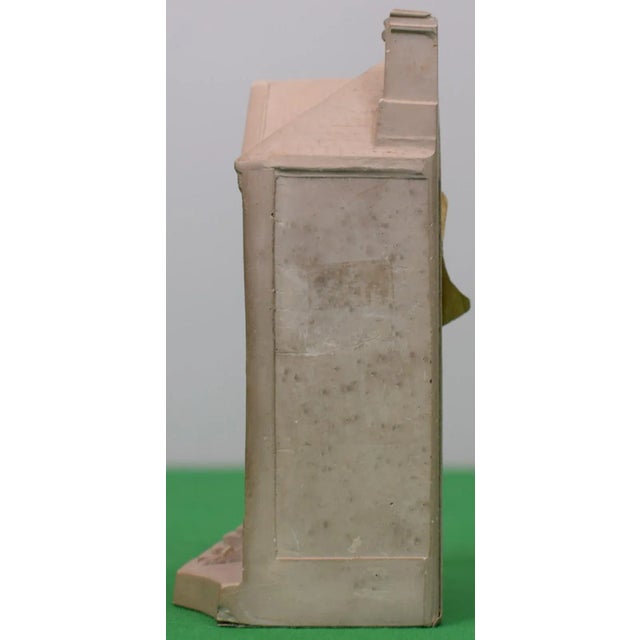 Sz: 5 3/8"H x 4 1/2"W x 2 1/2"D *lacking stair railing* Handmade in England by Timothy Richards Reddish House, also known...