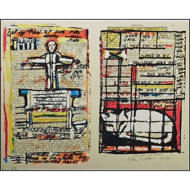 "With Love and Peace" by Peter Malkin Hand Signed &titled by the Artist Limited edition Lithograph Image Size: 18"x 23"...