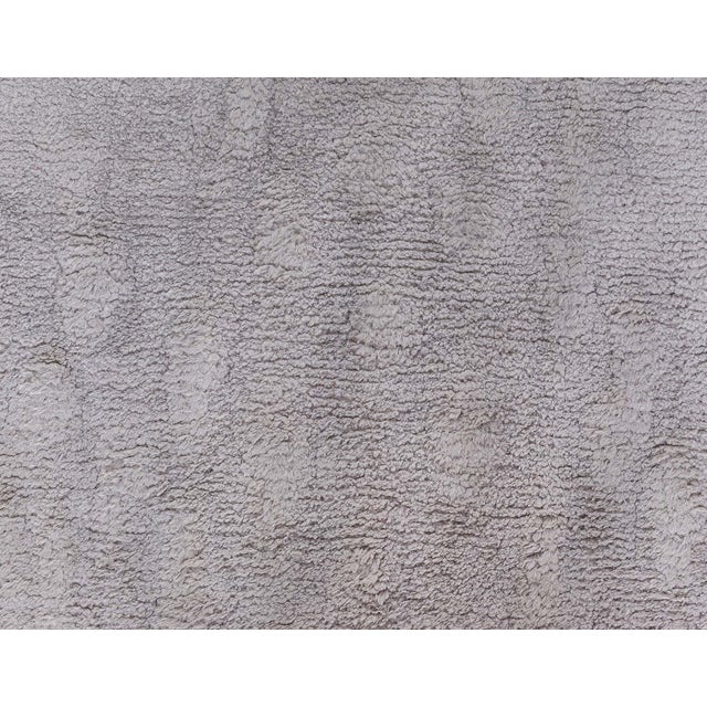 Light Gray "Sand Dunes" Modern Abstract Light Gray Silk Rug by Doris Leslie Blau For Sale - Image 8 of 8