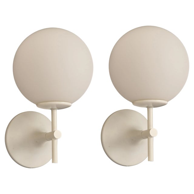 Glass Opal Glass Wall Light Sconces from Temde, Switzerland, 1960s, Set of 2 For Sale - Image 7 of 7