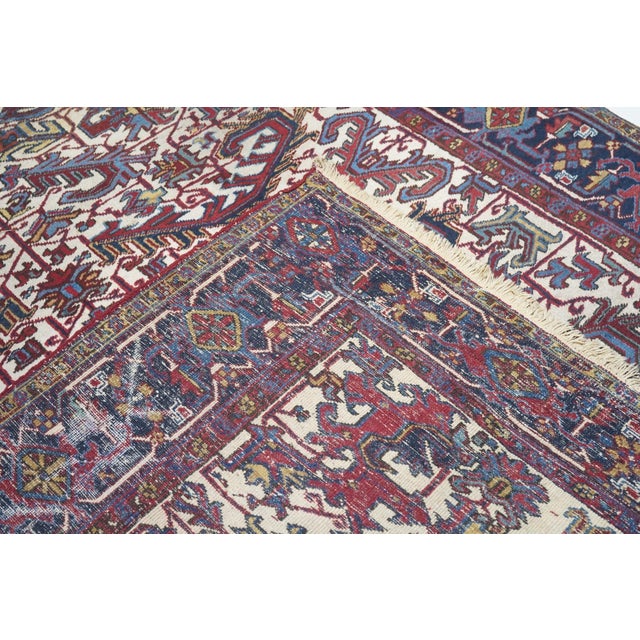 Textile Vintage Heriz Rug 7'4'' X 10'5'' For Sale - Image 7 of 11