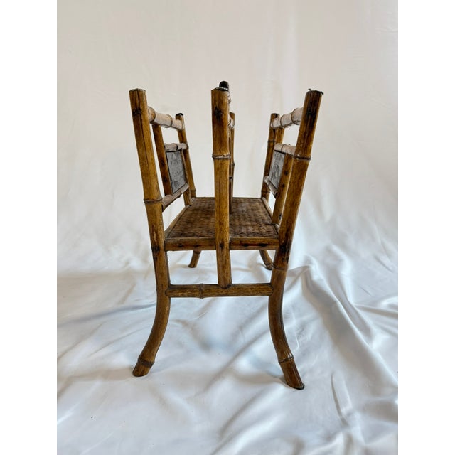 Brown Antique 19th Century English Victorian Tortoise Bamboo Magazine Rack Stand For Sale - Image 8 of 15