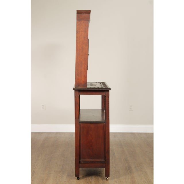Vintage Moroccan Carved Hard Wood Two-Piece Server Cabinet For Sale - Image 12 of 12