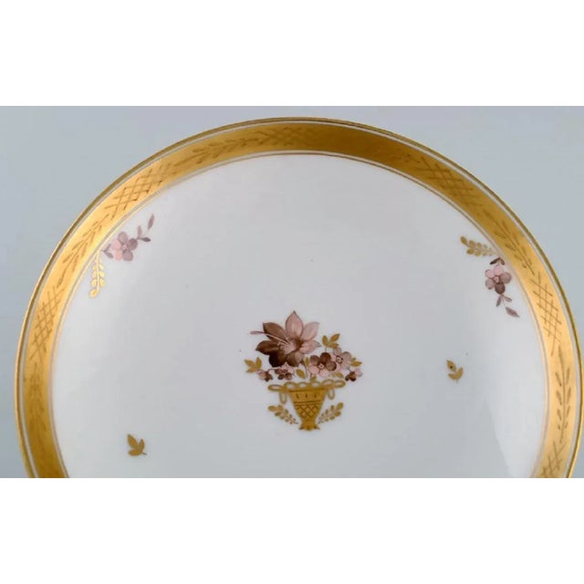 Royal Copenhagen Golden Compote in Porcelain from Royal Copenhagen For Sale - Image 4 of 7