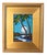 2020s William Hawkins Palm Trees & Moon Landscape Painting Including the Antiqued Gold Wood Frame For Sale - Image 5 of 5