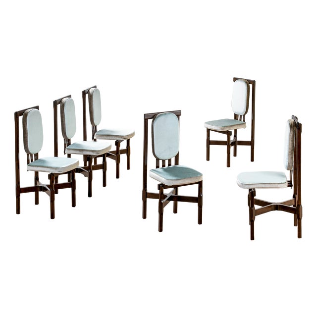 Armchairs by Leonardo Fiori for Isa Bergamo, 1960s, Set of 6 For Sale