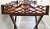 Wood 1920s Antique Pierced Mahogany Baker Furniture Butler Tray and Folding Stand For Sale - Image 7 of 18
