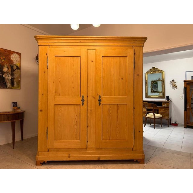 Biedermeier Farmhouse Cabinet in Natural Wood For Sale - Image 11 of 12