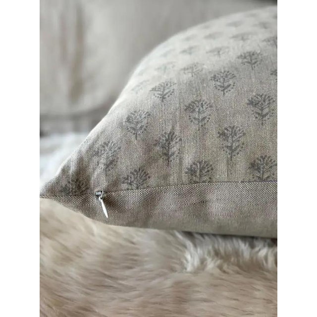 2020s Wheatland Natural Linen Pillow For Sale - Image 5 of 5