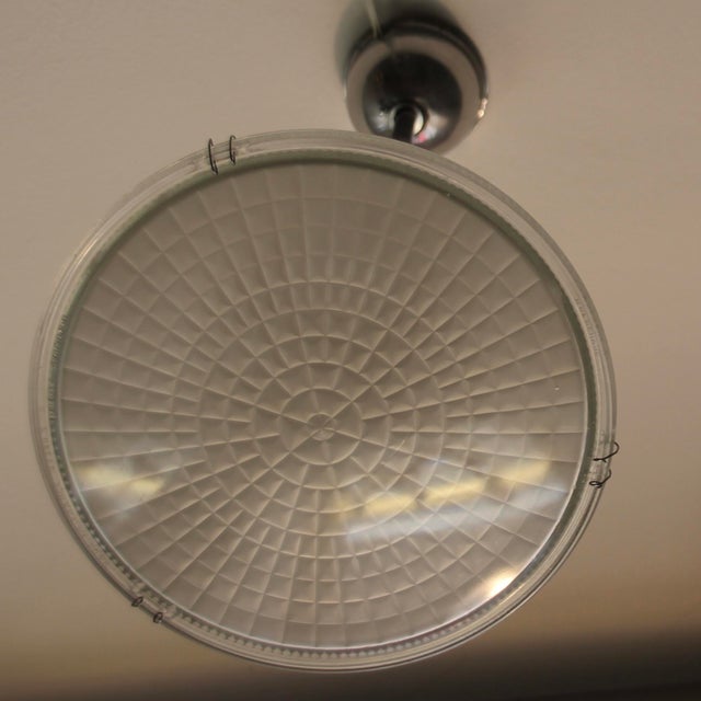 Holophane French Industrial Pendant Lamp from Holophane, 1940s For Sale - Image 4 of 13