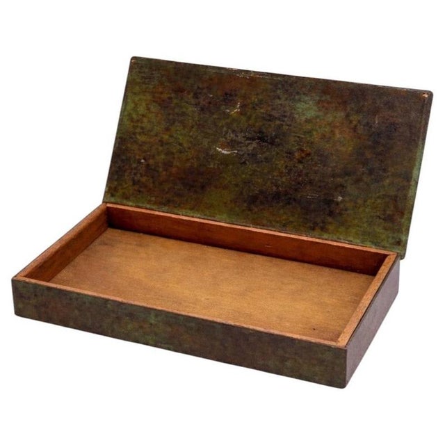 Brown Swedish Art Deco Patinated Bronze Box from GAB, Sweden, 1935 For Sale - Image 8 of 8