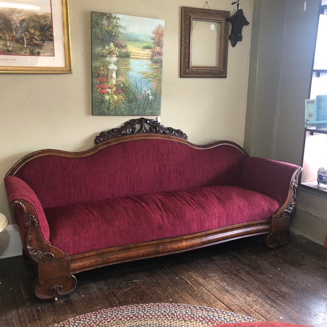 Antique Red Victorian Sofa Chairish