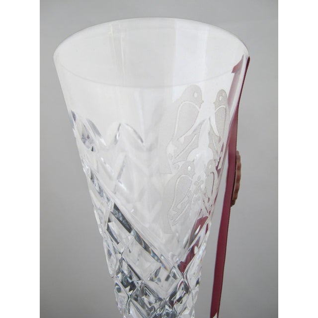 Waterford Crystal 12 Days of Christmas Calling Birds Champagne Flute Charm & Box For Sale In Portland, OR - Image 6 of 14
