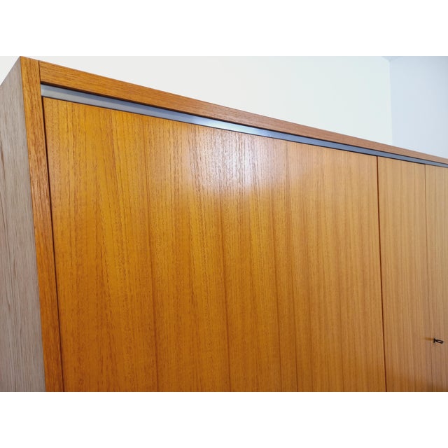 Wood Vintage Scandinavian Teak Wardrobe, 1960s For Sale - Image 7 of 18