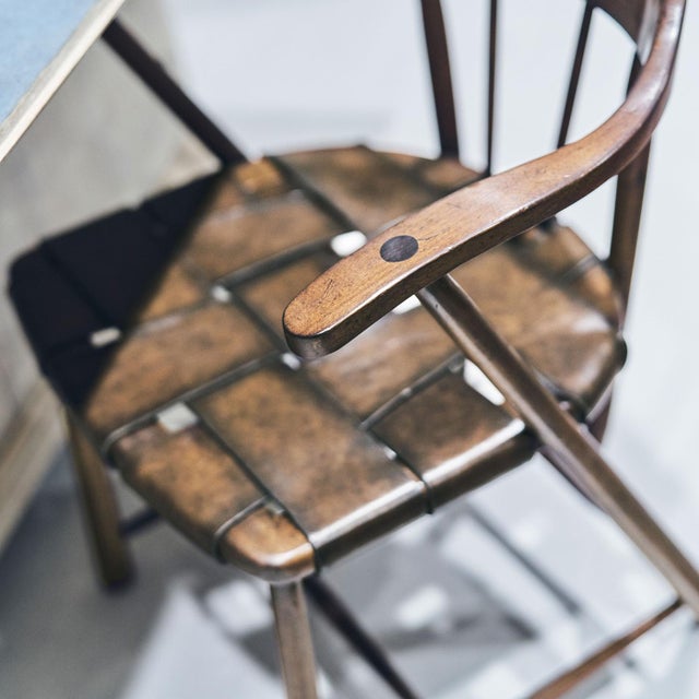 Captain's Armchairs - Walnut Finish- Set of 2 For Sale In Greensboro - Image 6 of 7